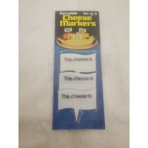 Vintage Reusable Cheese Markers Set of 3 New Old Stock